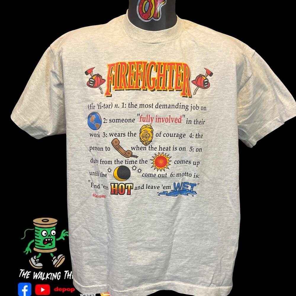 Firefighters Definition Tee Vintage 90s/00s Comedy Shirt Size 2XL